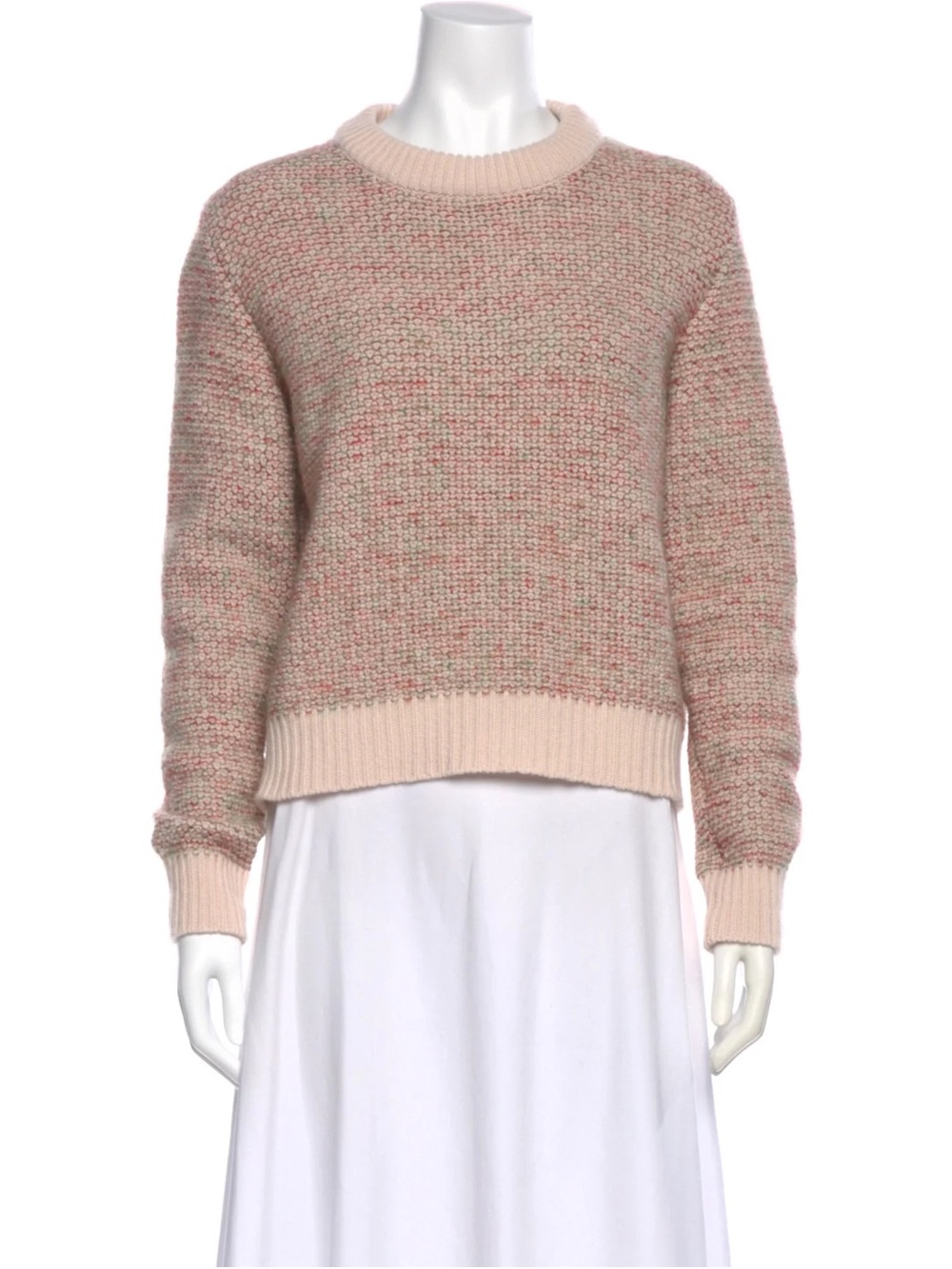 Chloe Crewneck Sweater in Heathered Blush